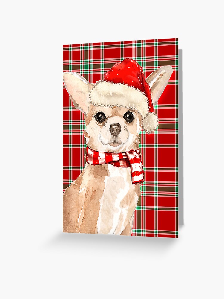 Chihuahua Funny Fleas Navidog Christmas in Red and Green Jigsaw Puzzle