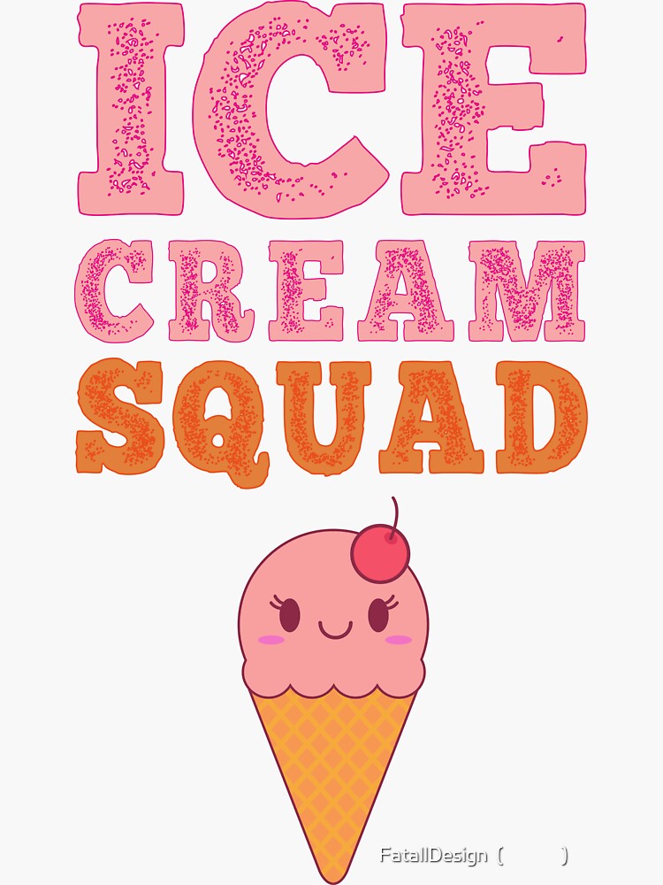 Lustige Eiscreme Truppe Kawaii Ice Cream Squad Kawaii Aufkleber