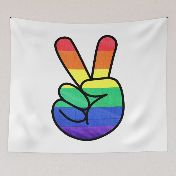 Item preview, Copy of Colorful Feathered Peace Sign Hand  designed and sold by BuzzySpaceBee.