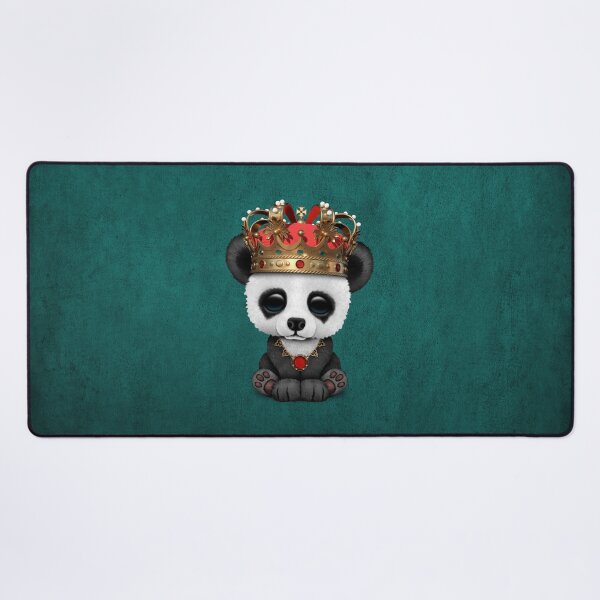 Item preview, Royal Panda Bear Wearing Crown Blue designed and sold by JeffBartels.