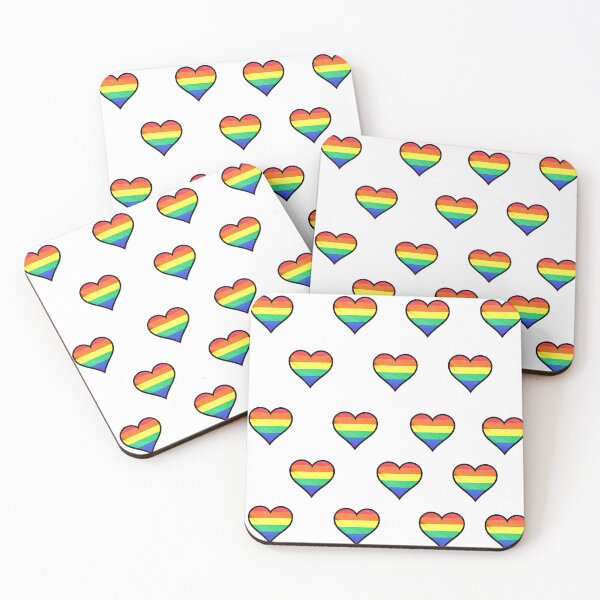 Item preview, Rainbow Pride Flag Hearts Sticker Packs designed and sold by BuzzySpaceBee.