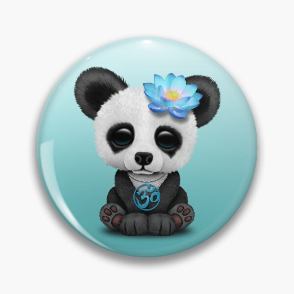 Item preview, Zen Baby Panda with Blue Yoga Om Symbol designed and sold by JeffBartels.