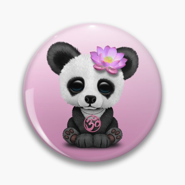 Item preview, Zen Baby Panda with Pink Yoga Om Symbol designed and sold by JeffBartels.