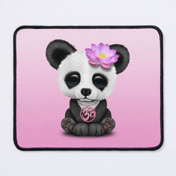 Item preview, Zen Baby Panda with Pink Yoga Om Symbol designed and sold by JeffBartels.