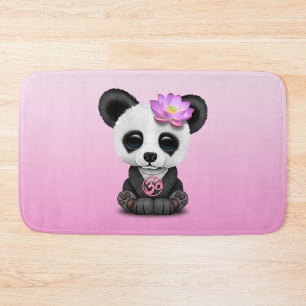 Item preview, Zen Baby Panda with Pink Yoga Om Symbol designed and sold by JeffBartels.