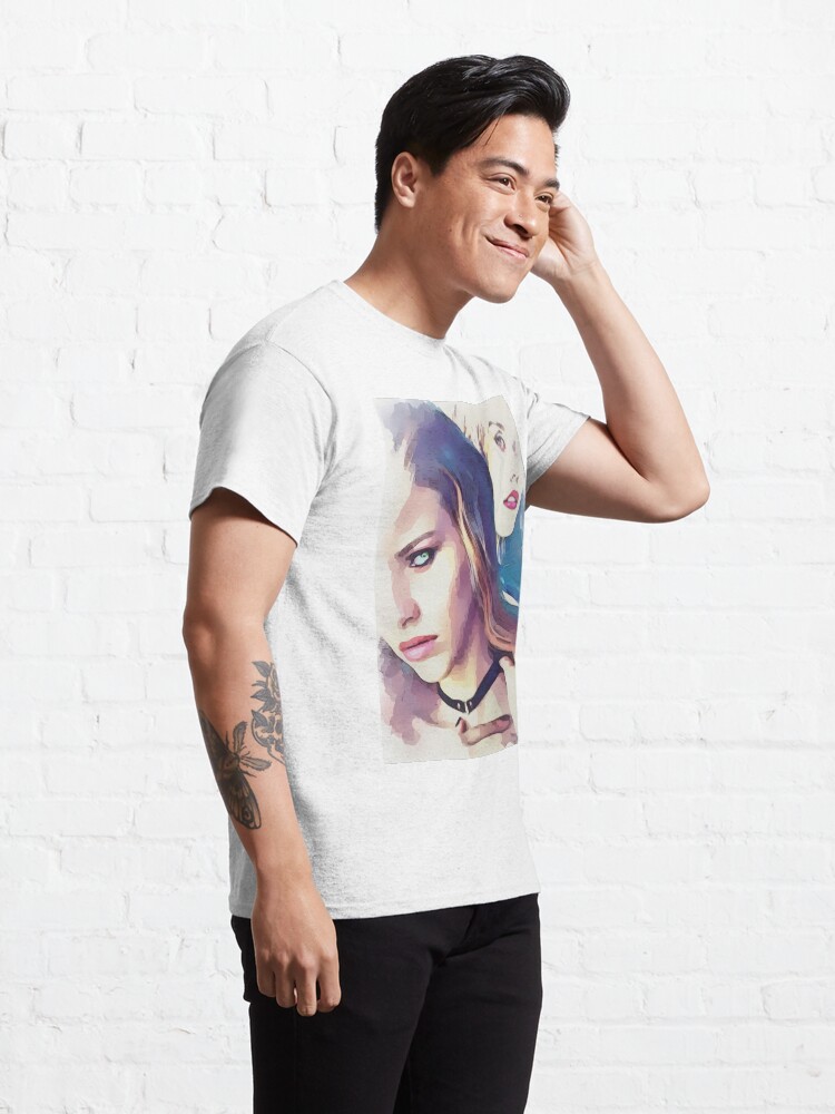 Alternate view of Lesbians Watercolor Art Classic T-Shirt