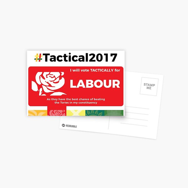 Vote Labour Tactically Postcard
