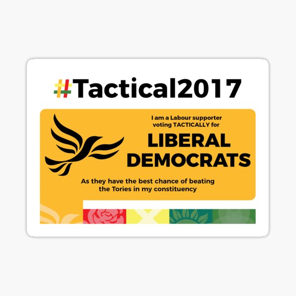 Labour supporting Lib Dem Sticker