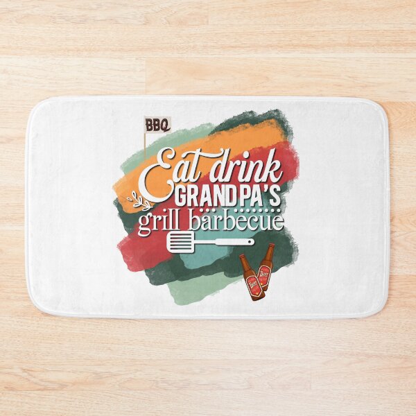 Item preview, eat drink grandpa's grill barbecue designed and sold by InnaMGraphic.