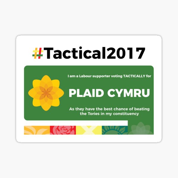 Labour supporting Plaid Cymru Sticker