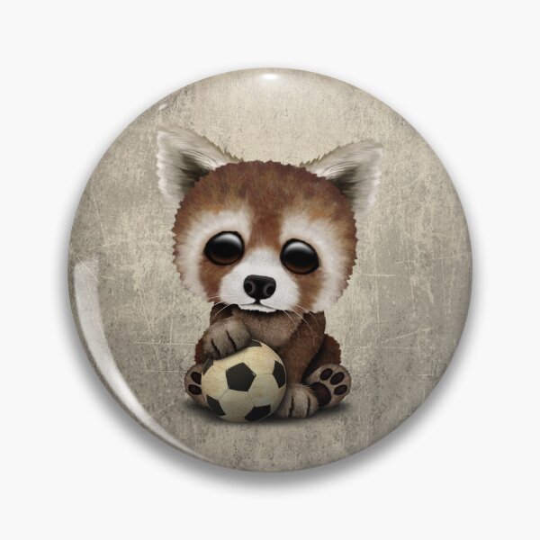 Item preview, Cute Baby Red Panda With Football Soccer Ball designed and sold by JeffBartels.