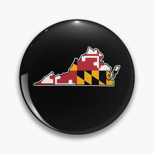 Artikelvorschau, Maryland-Flaggen-Virginia-Karte entworfen und verkauft von MarylandStyle.