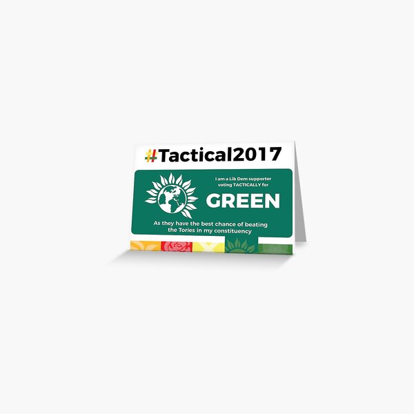Lib Dem supporting Greens Greeting Card