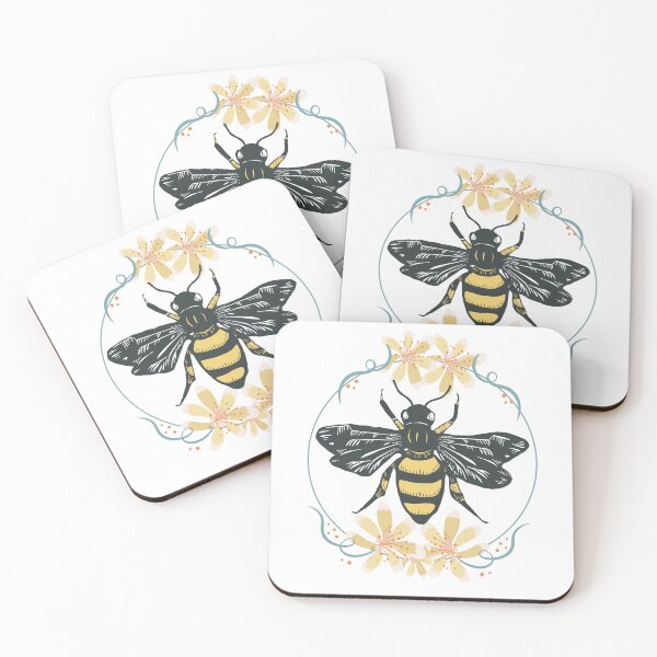 Item preview, vintage Manchester worker bee - flower manchester bee designed and sold by happy gift art.