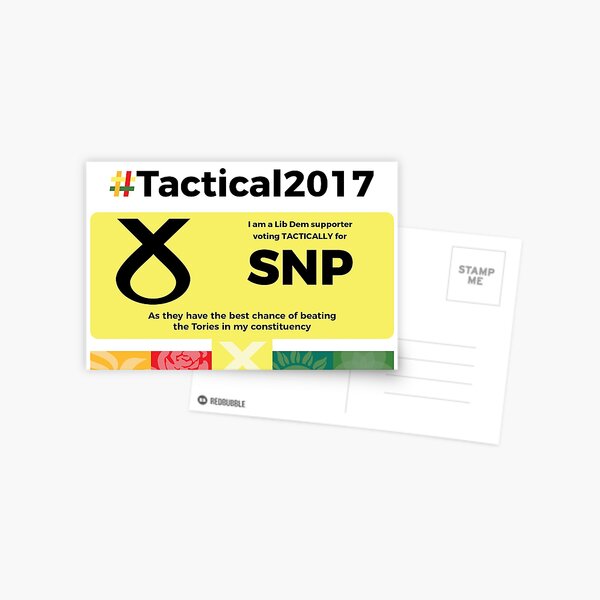Lib Dem supporting SNP Postcard