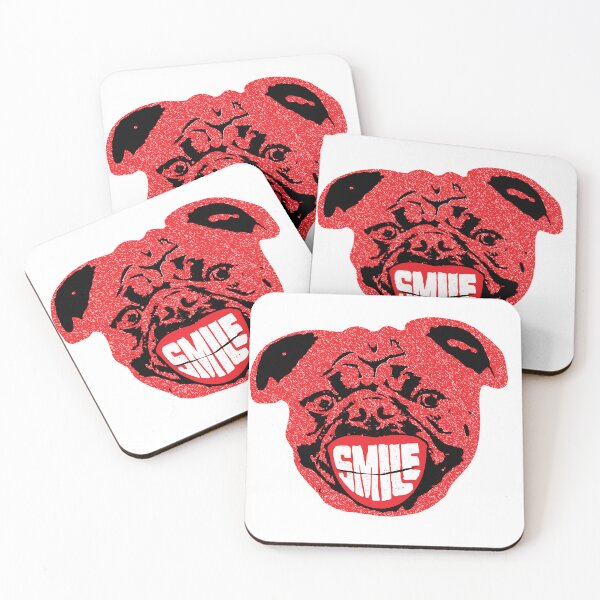 Item preview, Ugly Red Pug Head Says Smile designed and sold by pelagio.