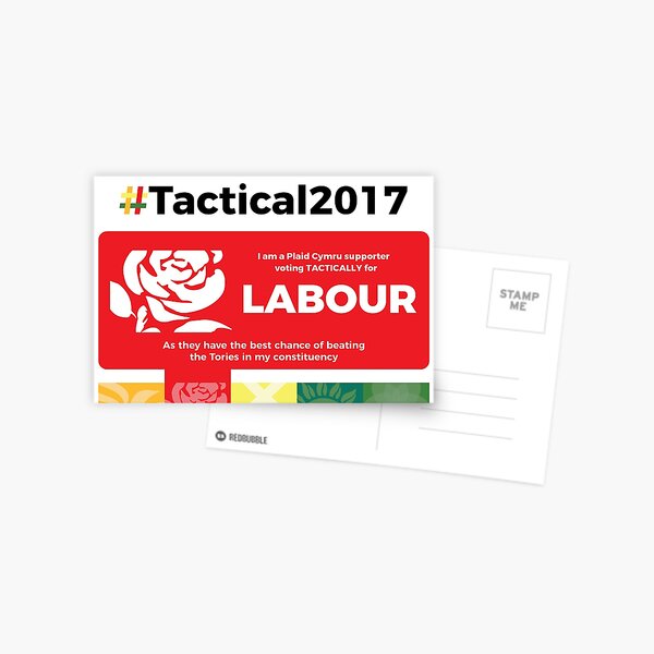 Plaid Cymru supporting Labour Postcard