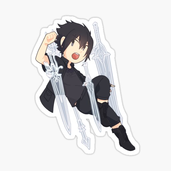 Vista previa del artículo con la obra «FFXV - Noctis Lucis Caelum Pegatina», diseñado y vendido por akkalime.
