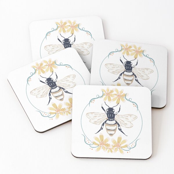 Item preview, vintage Manchester worker bee - flower manchester bee designed and sold by happy gift art.