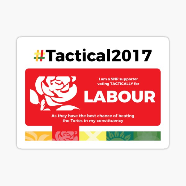 SNP supporting Labour Sticker