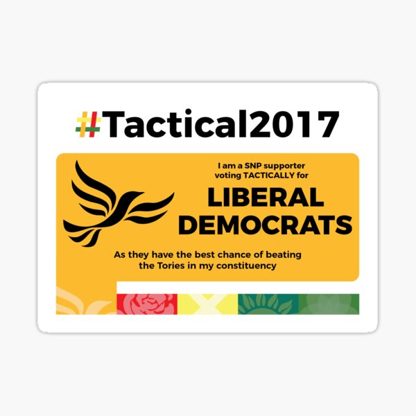 SNP supporting Lib Dem Sticker