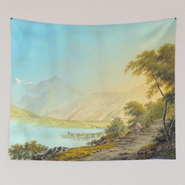 Item preview, Johann Heinrich Bleuler Aussicht von Wesen gegen Nasels am Wallenstattersee designed and sold by TeeARTHY.