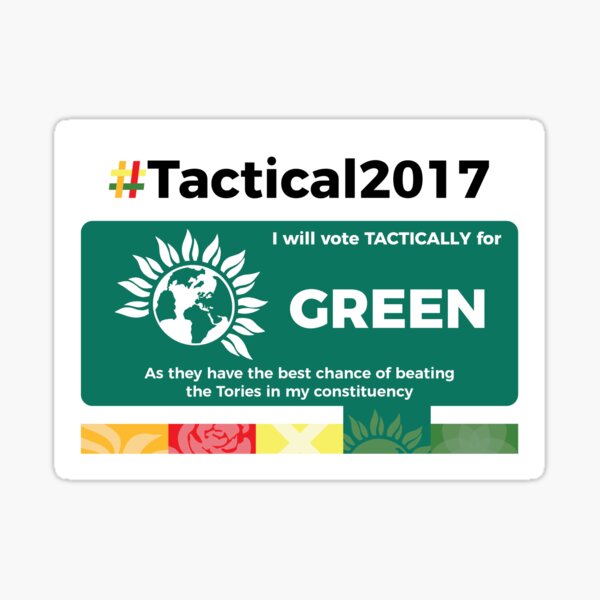 Vote Green Tactically Sticker