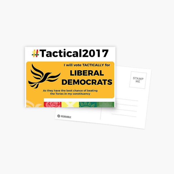 Vote Lib Dem Tactically Postcard