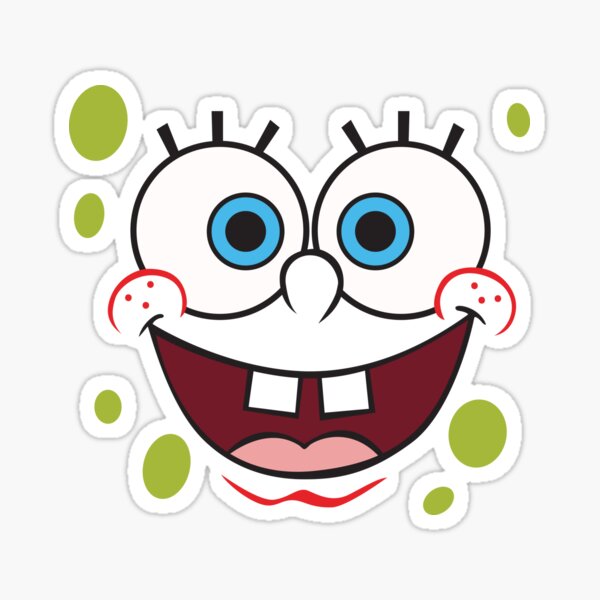 Spongebob funny face Sticker for Sale by stickers--Hakim