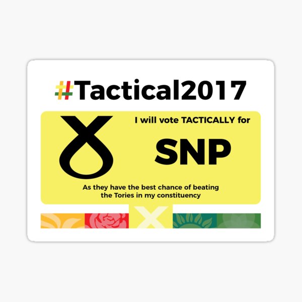 Vote SNP Tactically Sticker