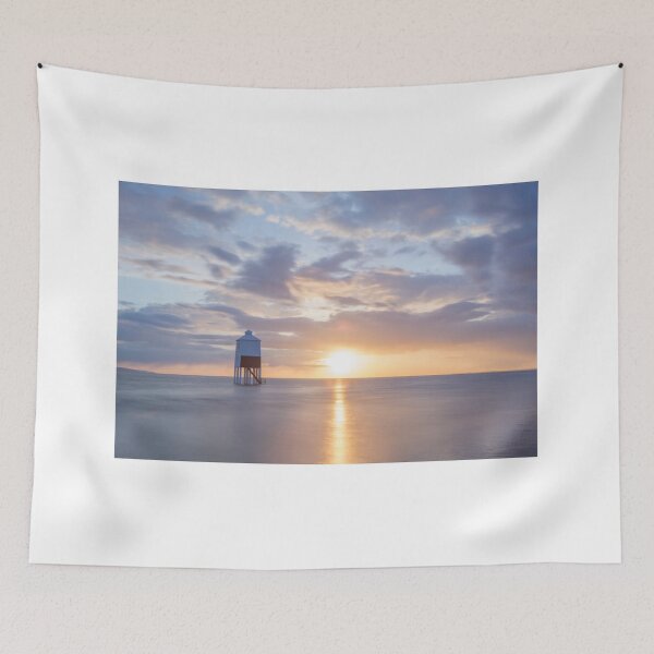 Item preview, Sunset at the Lower Lighthouse at Burnham on Sea designed and sold by Carolyn Eaton.