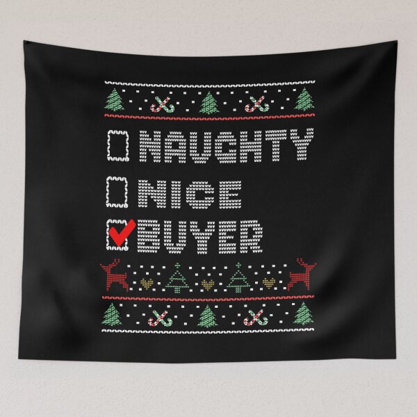 Item preview, Naughty Nice Buyer, Matching Christmas Group Pajama design designed and sold by Merchking1.