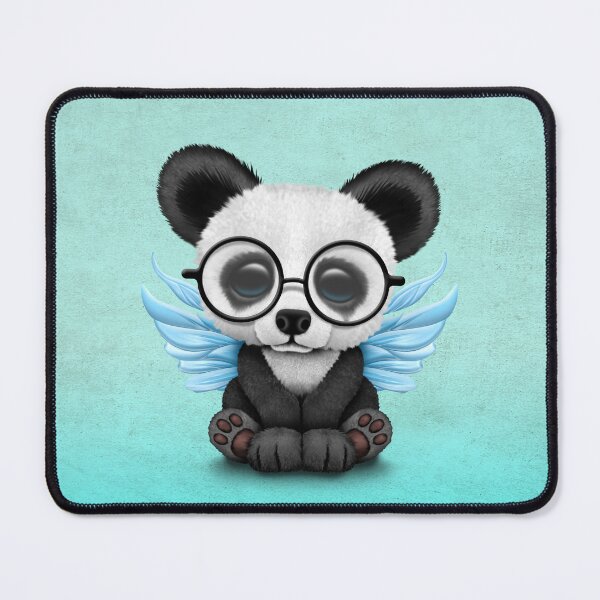 Item preview, Cute Panda Cub with Fairy Wings and Glasses Blue designed and sold by JeffBartels.