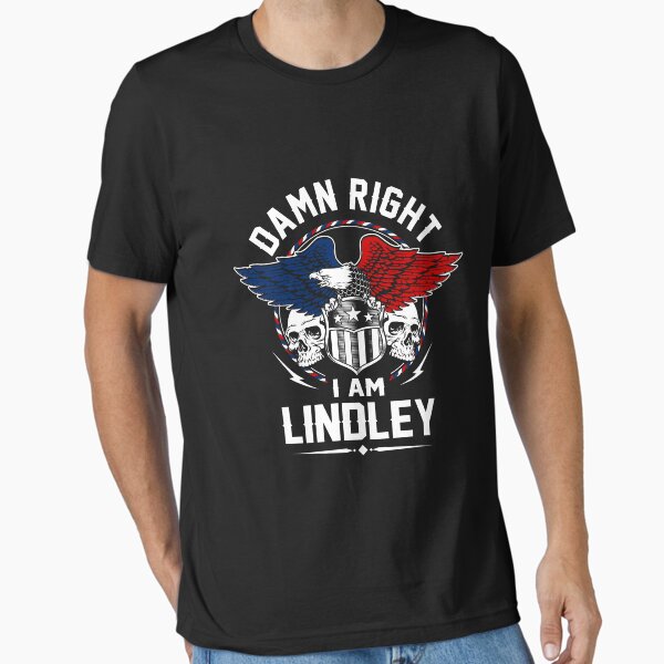 Aperçu de l'œuvre T-shirt Lindley Name - Damn Right I Am Lindley Gift Item Tee créée et vendue par jazminprin.