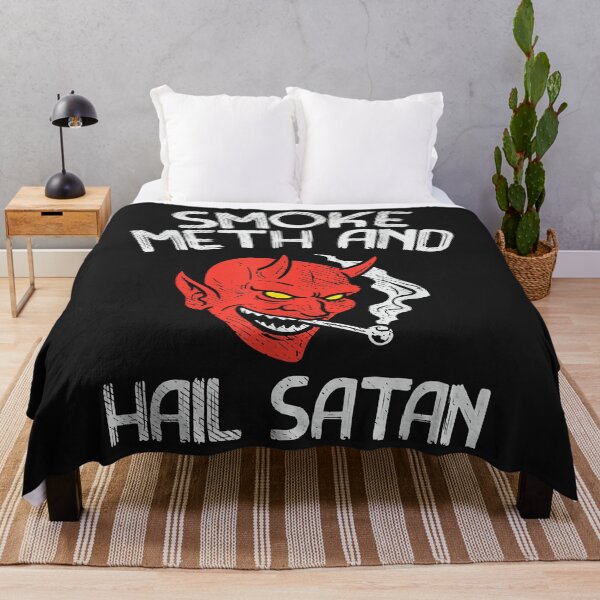Item preview, Funny Atheist Sarcastic Smoke Meth And Hail Satan designed and sold by luciaaljudith.