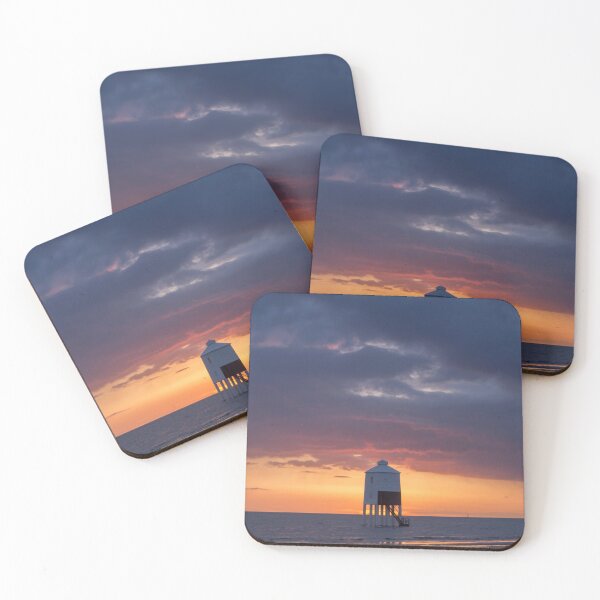 Item preview, Sunset at the Lower Lighthouse at Burnham on Sea designed and sold by Carolyn Eaton.
