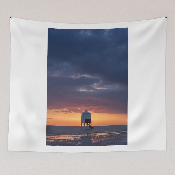 Item preview, Sunset at the Lower Lighthouse at Burnham on Sea designed and sold by Carolyn Eaton.