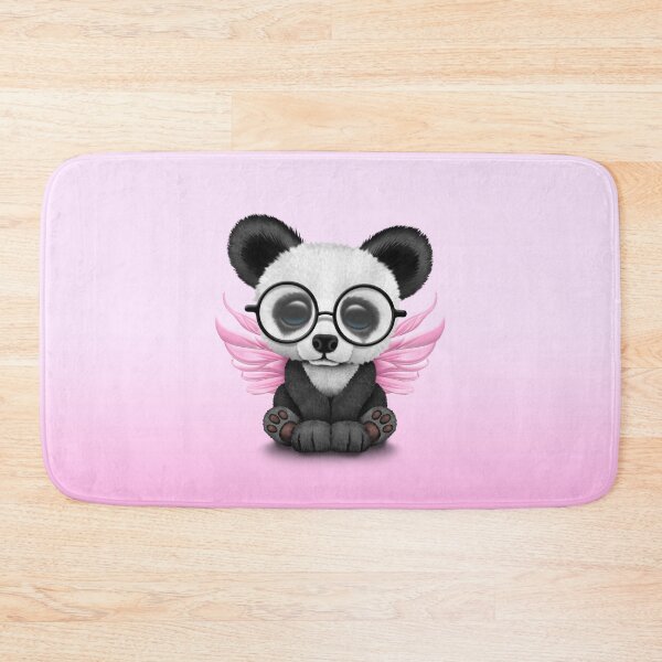 Item preview, Cute Panda Cub with Fairy Wings and Glasses Pink designed and sold by JeffBartels.