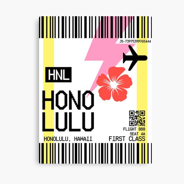 Item preview, HONOLULU plane ticket designed and sold by Julia Santos.