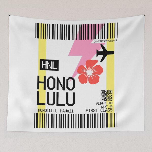 Item preview, HONOLULU plane ticket designed and sold by Julia Santos.