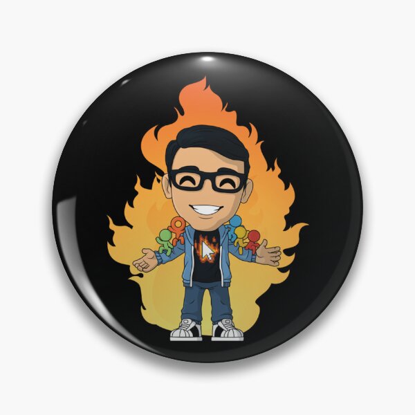 Item preview, Alan Becker Gaming avatar character on fire with stickman figures in shoulder   designed and sold by DecalDecor.