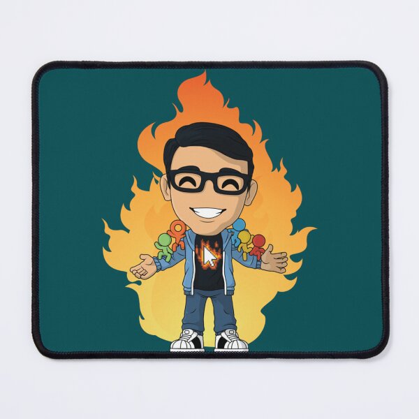 Item preview, Alan Becker Gaming avatar character on fire with stickman figures in shoulder   designed and sold by DecalDecor.