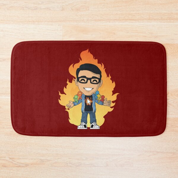 Item preview, Alan Becker Gaming avatar character on fire with stickman figures in shoulder   designed and sold by DecalDecor.