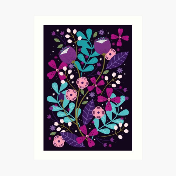 Starlight Blooms Art Print