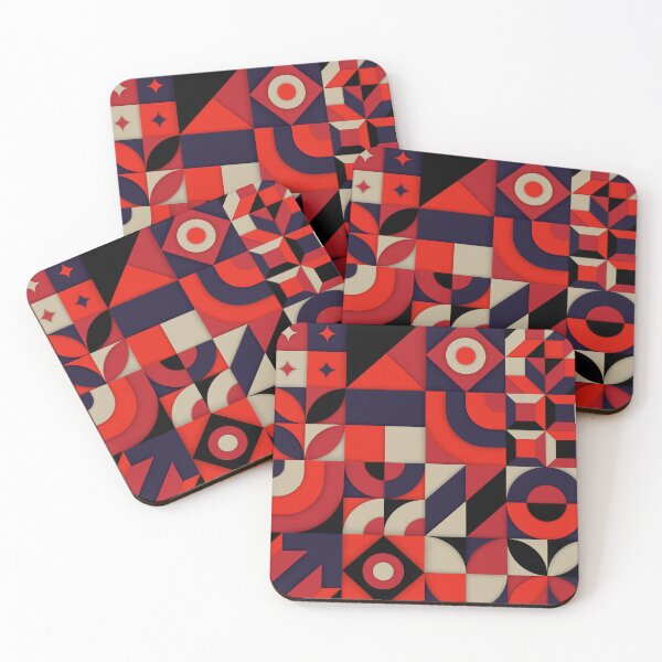 Item preview, Modern geometric artwork in vibrant colors designed and sold by NaresCreative.