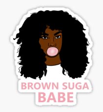 Pegatina Borwn Suga Babe Afro