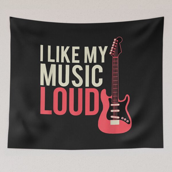 Item preview, I Like My Music Loud Guitar Music Inspired Apparel designed and sold by luciaaljudith.