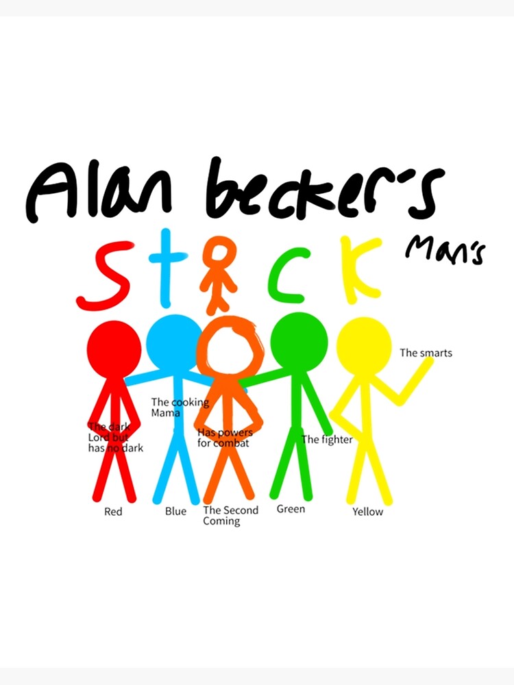 Alan Becker - Alan Becker Stick Figures  Art Board Print for Sale