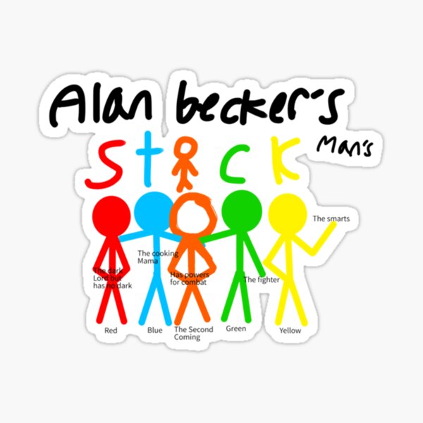 Alan Becker Sticks Figting' Sticker