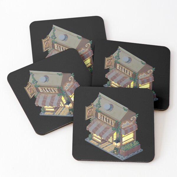 Item preview, Isometric bakery box at night designed and sold by Geraldine-N.